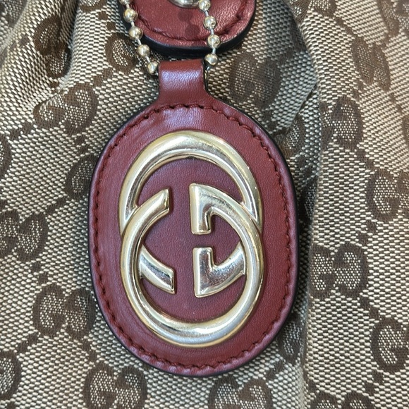 💯Authentic Gucci Canvas Brown and Red Women's Bag🍀 - Picture 4 of 15